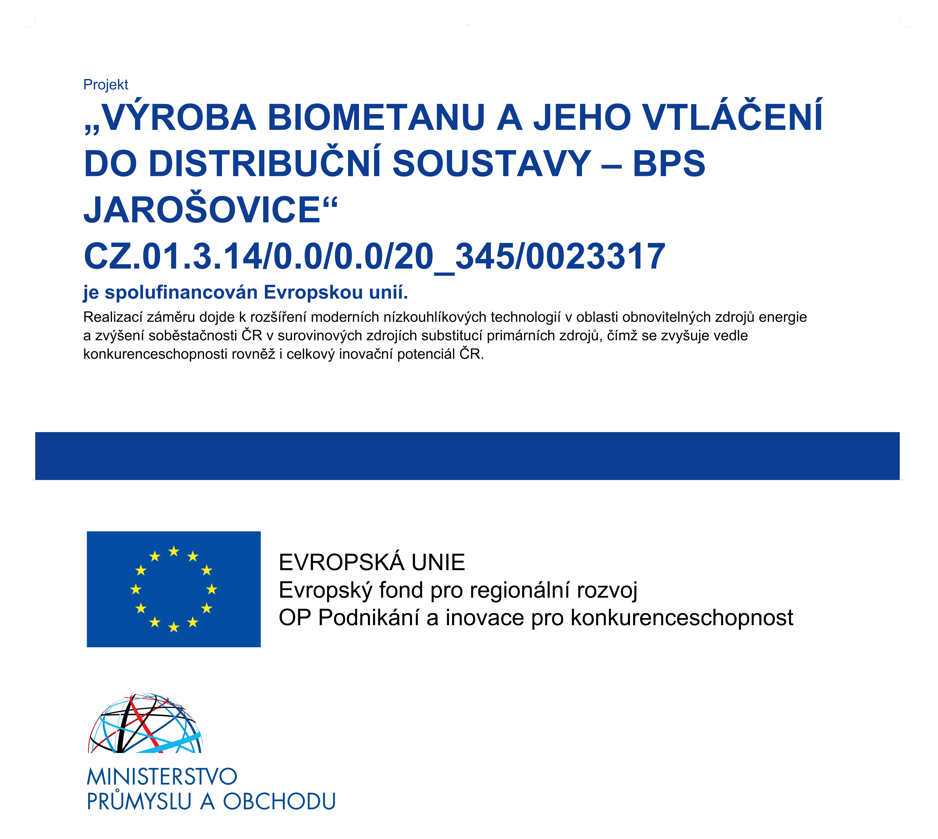 Bioplynová stanice - BPS Kompostárna Jarošovice